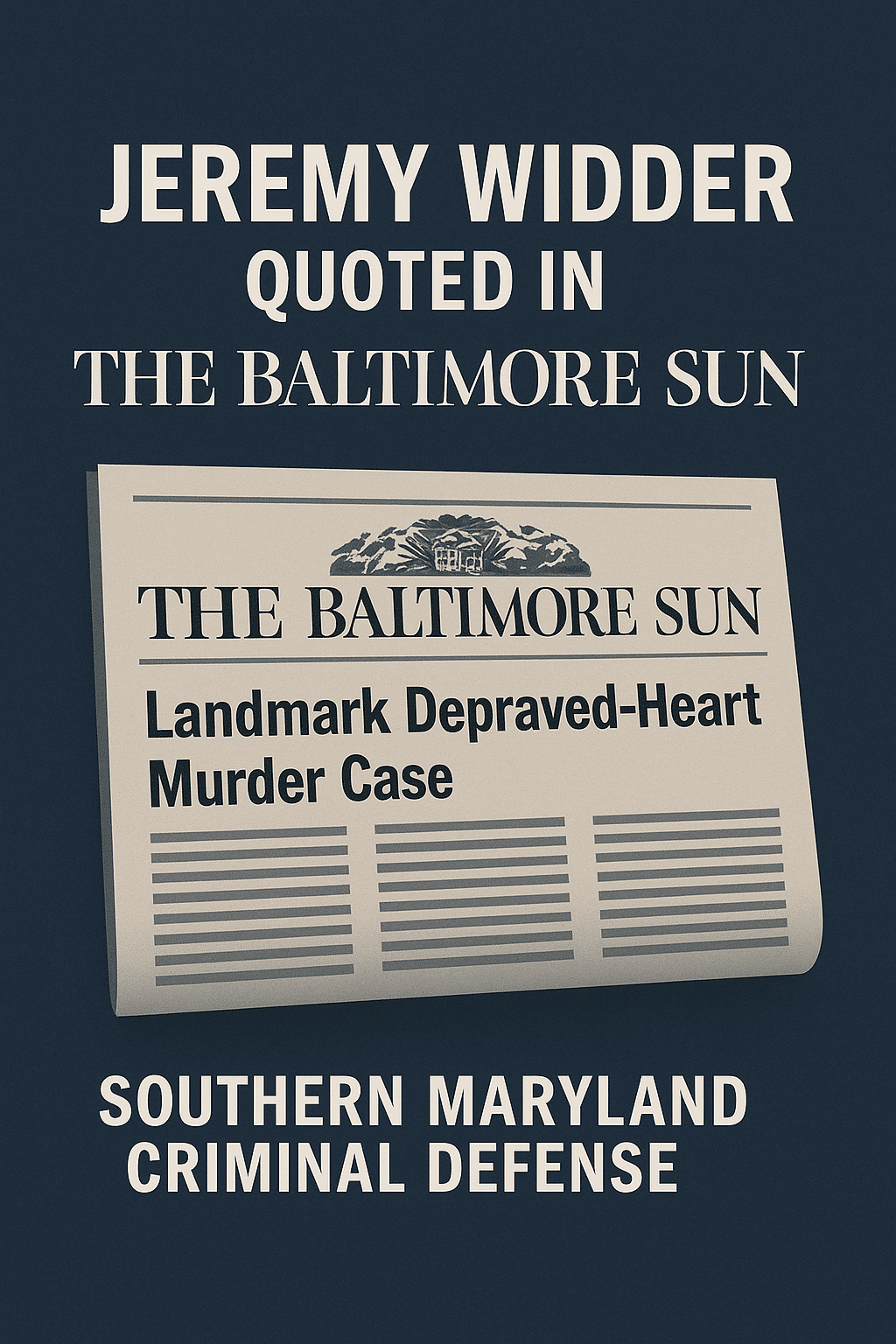 a newspaper with black text