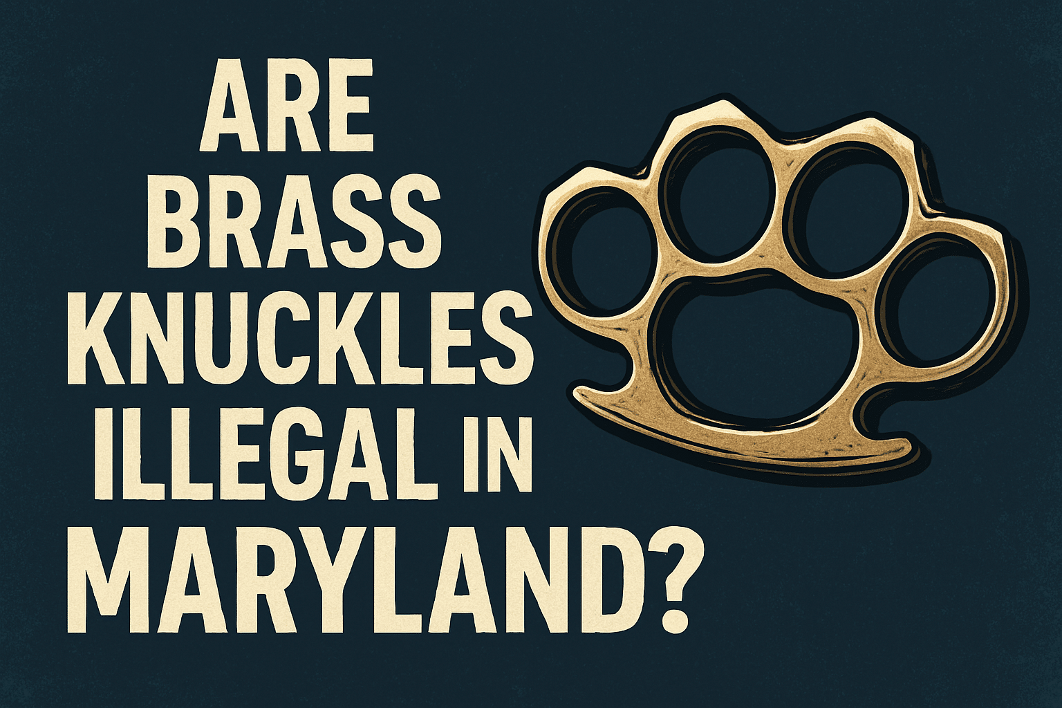 a brass knuckles on a blue background