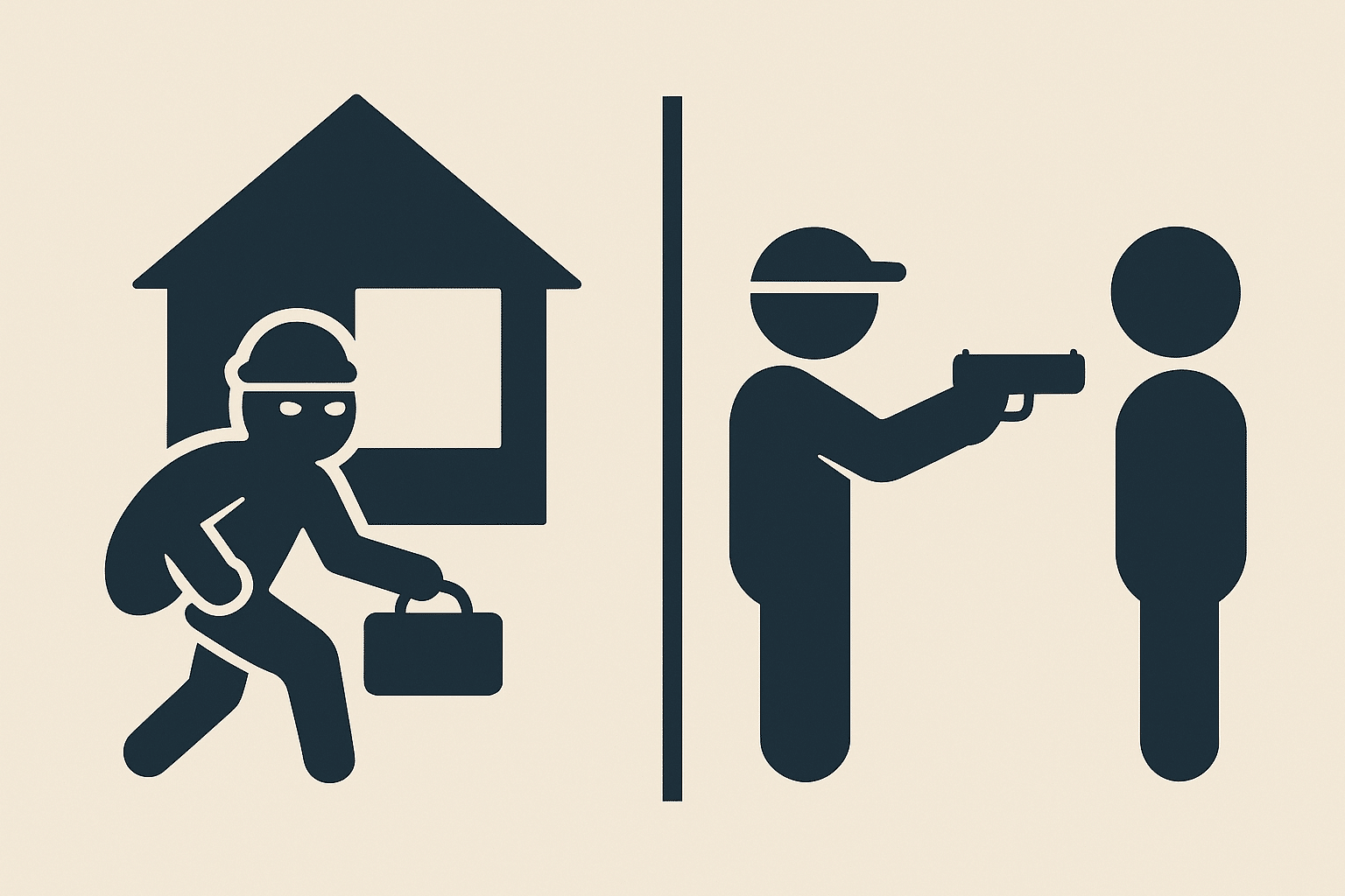 a black and white pictogram of a man holding a gun and a man holding a gun