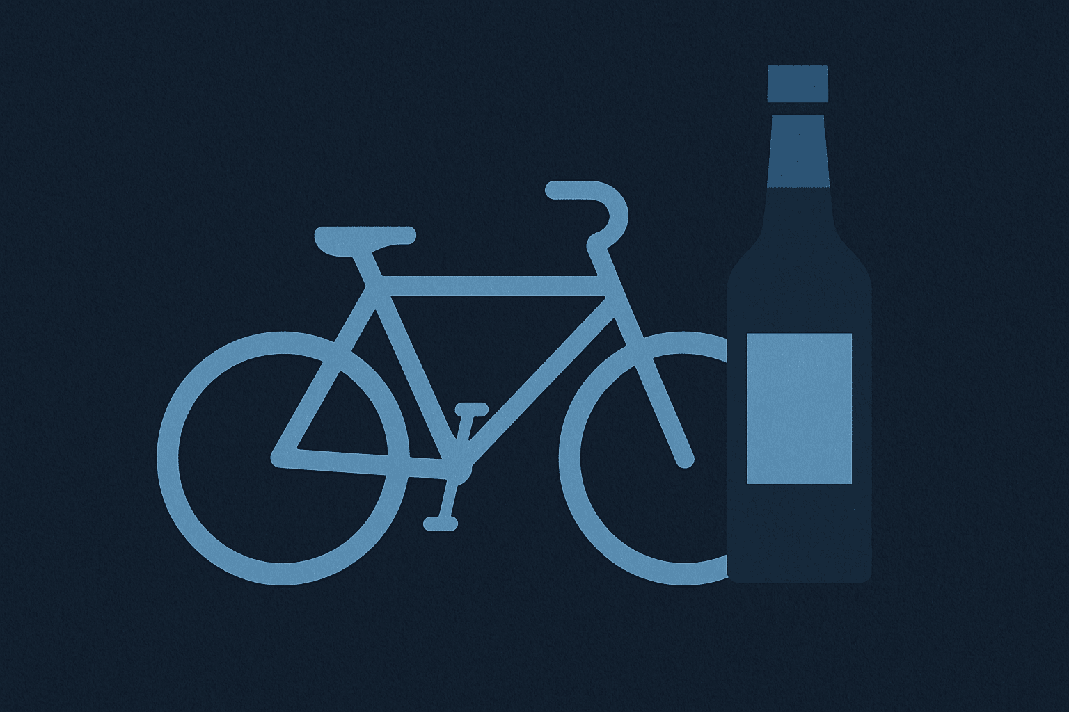 a bicycle and a bottle