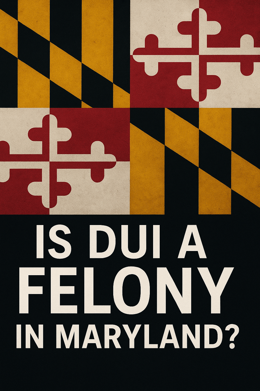 a flag of maryland with white text