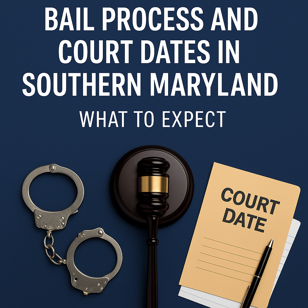 a gavel and handcuffs next to a court date