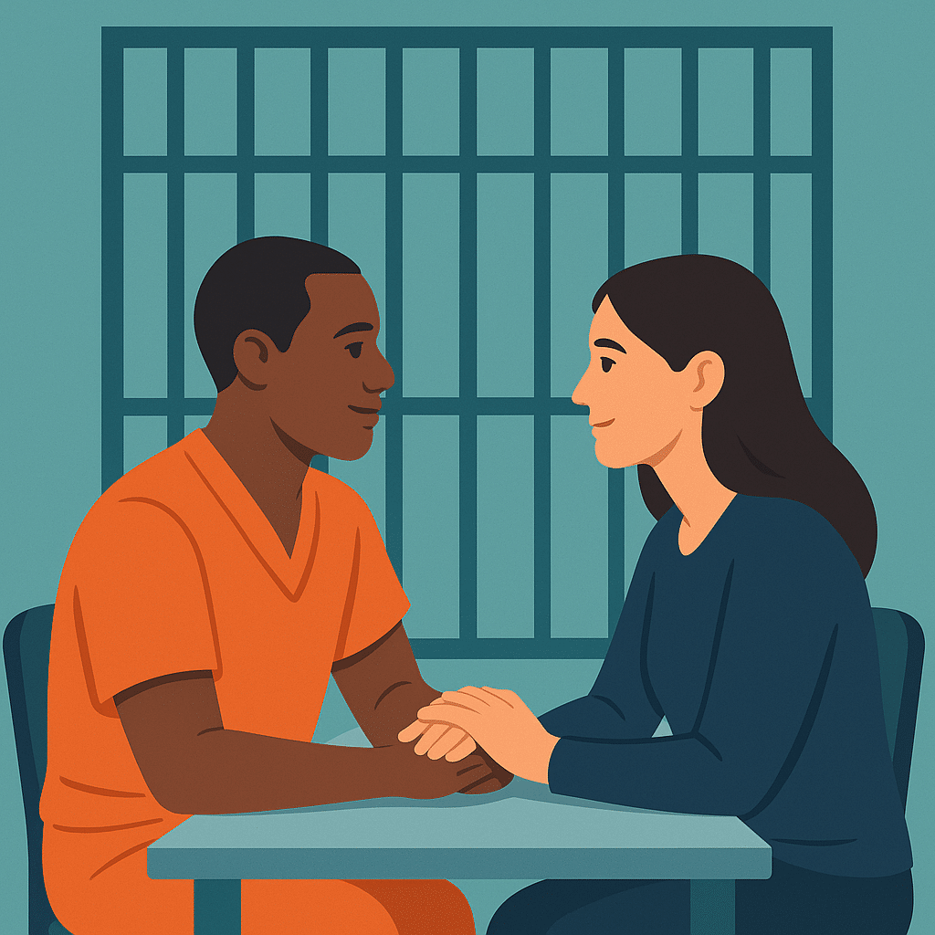 a man and woman sitting at a table holding hands